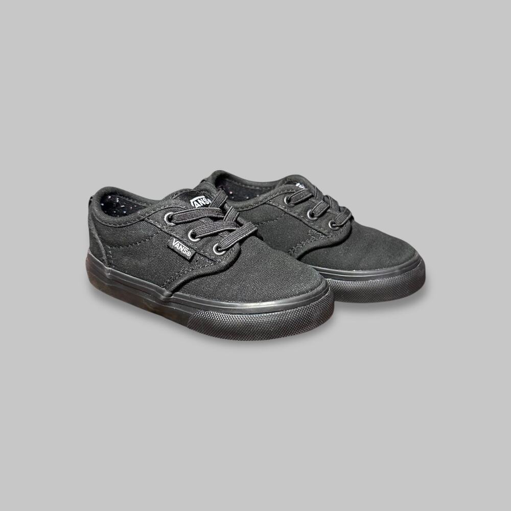 Vans Atwood Black Canvas Toddler Sneakers - Size 6